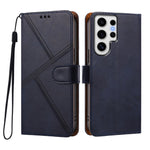 Samsung Galaxy S24 Ultra Skal Diamond Stitch PU Läder Plånboksfodral med Flip-Ficka och Handledsrem