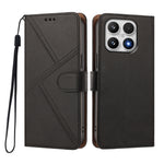 For Xiaomi 17 Case Diamond Stitch PU Leather Wallet Flip Phone Cover with Wrist Strap