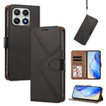 For Xiaomi 17 Case Diamond Stitch PU Leather Wallet Flip Phone Cover with Wrist Strap