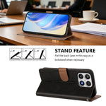 For Xiaomi 17 Case Diamond Stitch PU Leather Wallet Flip Phone Cover with Wrist Strap