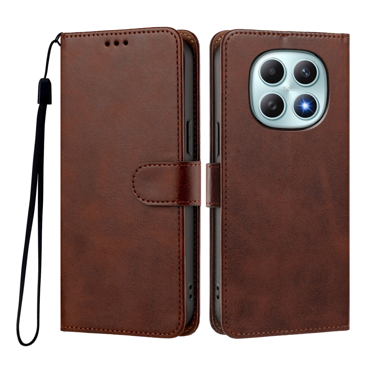 Xiaomi Poco M8 5G / Xiaomi Redmi Note 15 4G (Global) / Xiaomi Redmi Note 15 5G (Global) Fodral Plånbok Flip Stativ PU-läder mobilskal med Handledsrem