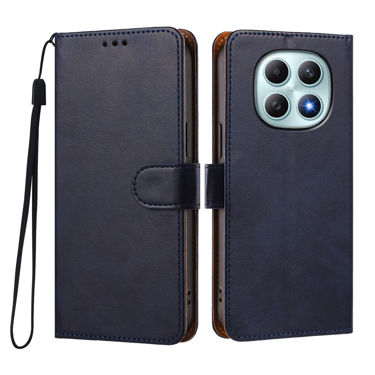 Xiaomi Poco M8 5G / Xiaomi Redmi Note 15 4G (Global) / Xiaomi Redmi Note 15 5G (Global) Fodral Plånbok Flip Stativ PU-läder mobilskal med Handledsrem