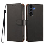 For Samsung Galaxy S26 FE / S25 FE Case Wallet Flip Stand PU Leather Phone Cover with Wrist Strap
