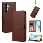For Samsung Galaxy A27 5G Case Wallet Flip Stand PU Leather Phone Cover with Wrist Strap