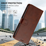 For Samsung Galaxy A27 5G Case Wallet Flip Stand PU Leather Phone Cover with Wrist Strap