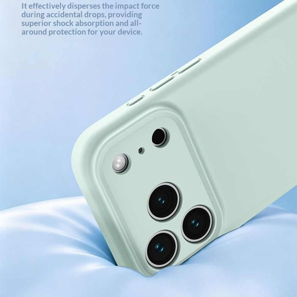 For iPhone 18 Pro Max / 17 Pro Max Case Precision Fit PC + Liquid Silicone Protective Phone Cover with Microfiber Lining