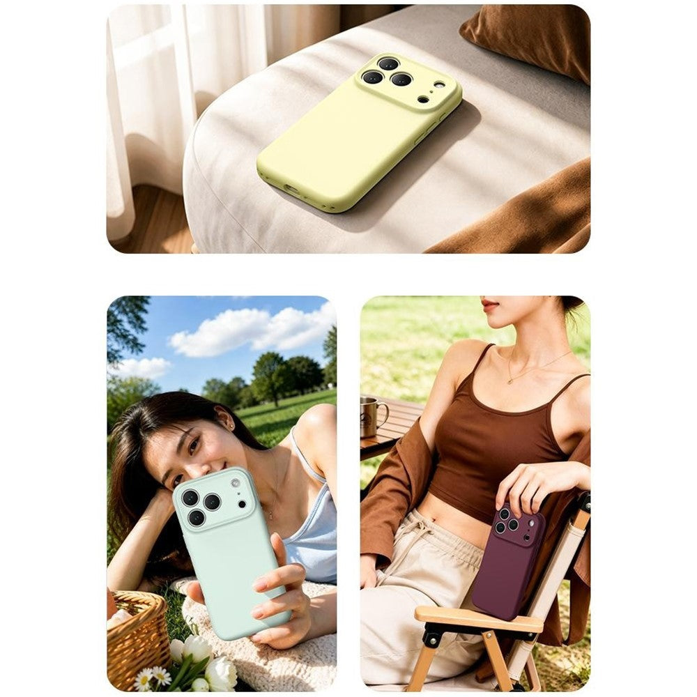 For iPhone 18 Pro Max / 17 Pro Max Case Precision Fit PC + Liquid Silicone Protective Phone Cover with Microfiber Lining