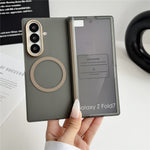 For Samsung Galaxy Z Fold7 5G Magnetic Case Hard PC Phone Cover with Integrated Screen Protector