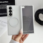 For Samsung Galaxy Z Fold7 5G Magnetic Case Hard PC Phone Cover with Integrated Screen Protector