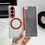 For Samsung Galaxy Z Fold7 5G Magnetic Case Hard PC Phone Cover with Integrated Screen Protector