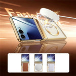 For Samsung Galaxy Z Flip8 Magnetic Case Electroplating CD Vein PC Phone Cover