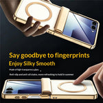 For Samsung Galaxy Z Flip8 Magnetic Case Electroplating CD Vein PC Phone Cover