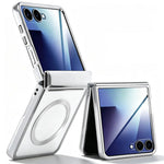 For Samsung Galaxy Z Flip8 Magnetic Case Electroplating CD Vein PC Phone Cover