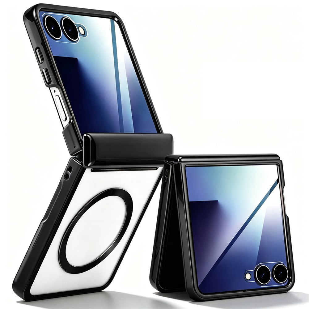 For Samsung Galaxy Z Flip8 Magnetic Case Electroplating CD Vein PC Phone Cover