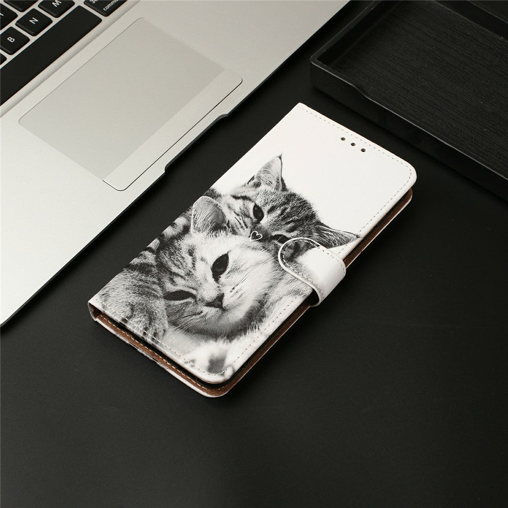 For Samsung Galaxy A36 5G Case Pattern Printed Wallet Flip Stand PU Leather Phone Cover with Wrist Strap