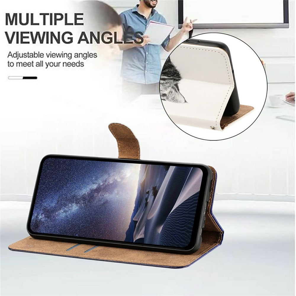 For Samsung Galaxy A36 5G Case Pattern Printed Wallet Flip Stand PU Leather Phone Cover with Wrist Strap