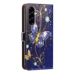 Til Samsung Galaxy A37 5G Etui Mønster Trykt Pung Flip Stand PU Læder Telefoncover med Håndledsrem