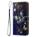 Til Samsung Galaxy A37 5G Etui Mønster Trykt Pung Flip Stand PU Læder Telefoncover med Håndledsrem