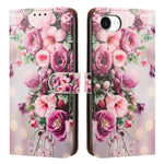 For iPhone 17th / 16th Case Pattern Printed Wallet Flip Stand PU Leather Phone Cover with Wrist Strap