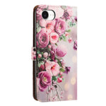 For iPhone 17th / 16th Case Pattern Printed Wallet Flip Stand PU Leather Phone Cover with Wrist Strap