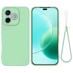 For Honor 600 Lite 5G  /  X80i 5G  /  600e 5G Liquid Silicone Case Phone Back Cover with Hand Strap