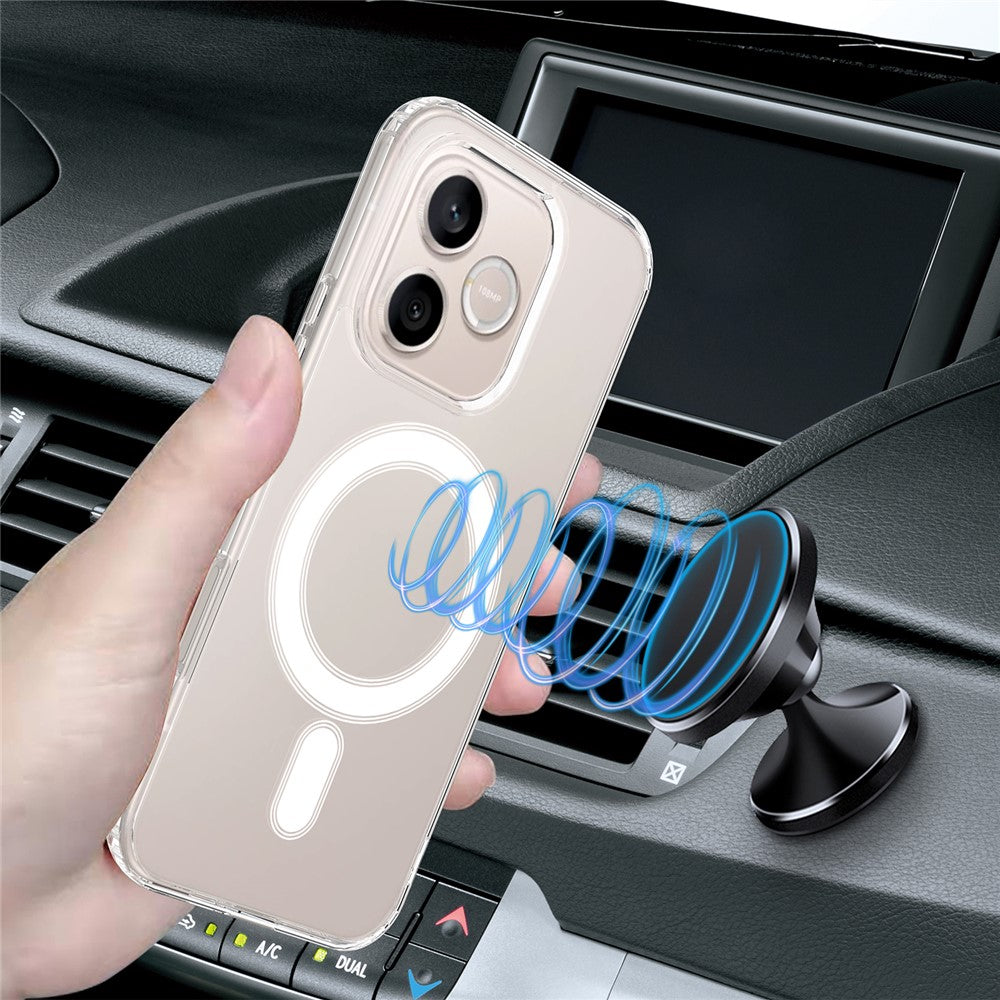 For Honor 600 Lite 5G  /  X80i 5G  /  600e 5G Clear Phone Magnetic Case TPU + Acrylic Back Cover