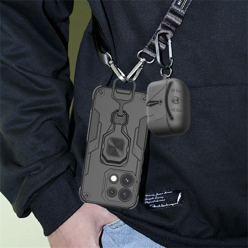 Til Oppo Reno16 F 5G / Reno16 FS 5G Cover Roterbar Ring Kickstand PC + TPU Stødsikkert Telefoncover