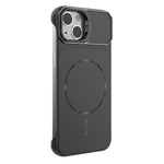 Til iPhone 13 magnetisk cover med linseramme, støttefod, mat PC, rammeløst telefoncover