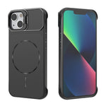 Til iPhone 13 magnetisk cover med linseramme, støttefod, mat PC, rammeløst telefoncover