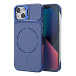 Til iPhone 13 magnetisk cover med linseramme, støttefod, mat PC, rammeløst telefoncover