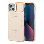 Til iPhone 13 magnetisk cover med linseramme, støttefod, mat PC, rammeløst telefoncover