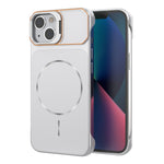 Til iPhone 13 magnetisk cover med linseramme, støttefod, mat PC, rammeløst telefoncover
