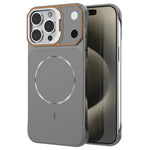 Magnetiskt skal för iPhone 13 Pro Max, linsram, stativ, matt PC, ramlöst mobilskal