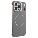 Magnetiskt skal för iPhone 13 Pro Max, linsram, stativ, matt PC, ramlöst mobilskal