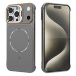 Magnetiskt skal för iPhone 13 Pro Max, linsram, stativ, matt PC, ramlöst mobilskal