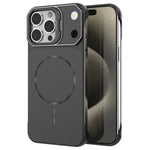 Magnetiskt skal för iPhone 13 Pro Max, linsram, stativ, matt PC, ramlöst mobilskal