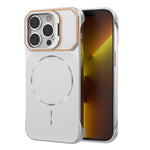 For iPhone 13 Pro Max Magnetic Case Lens Frame Kickstand Matte PC Frameless Phone Cover