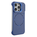 For iPhone 14 Pro Max Magnetic Case Lens Frame Kickstand Matte PC Frameless Phone Cover