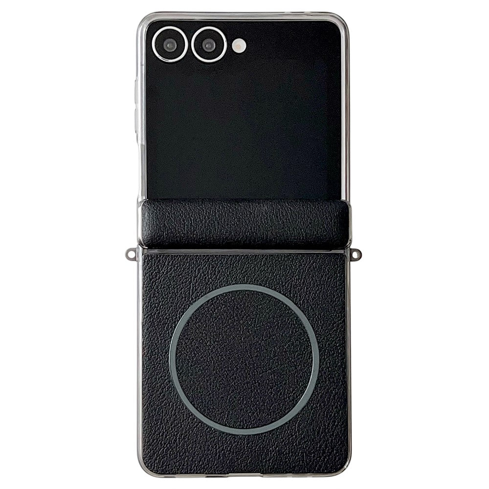 Til Samsung Galaxy Z Flip8 Telefon Magnetisk Etui Læder + PC Beskyttelsescover