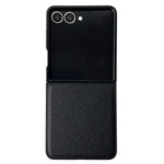 For Samsung Galaxy Z Flip8 Case Litchi Texture PU Leather + PC Foldable Phone Cover