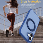 For iPhone 16 Case with Rotating Magnetic Kickstand PC + TPU Skin-Touch Phone Cover