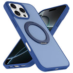 Til iPhone 16 Pro Max cover med roterende magnetisk støttefod PC + TPU-skind touch telefoncover