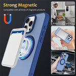 Til iPhone 16 Pro Max cover med roterende magnetisk støttefod PC + TPU-skind touch telefoncover