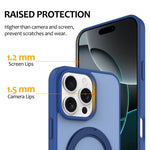 Til iPhone 16 Pro Max cover med roterende magnetisk støttefod PC + TPU-skind touch telefoncover