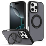Til iPhone 16 Pro Max cover med roterende magnetisk støttefod PC + TPU-skind touch telefoncover