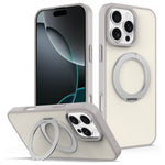 Til iPhone 16 Pro Max cover med roterende magnetisk støttefod PC + TPU-skind touch telefoncover
