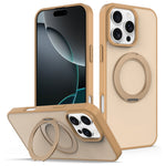 Til iPhone 16 Pro Max cover med roterende magnetisk støttefod PC + TPU-skind touch telefoncover