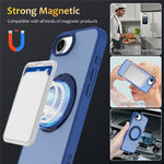 For iPhone 17e / 16e Case with Rotating Magnetic Kickstand PC + TPU Skin-Touch Phone Cover