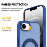 For iPhone 17e / 16e Case with Rotating Magnetic Kickstand PC + TPU Skin-Touch Phone Cover