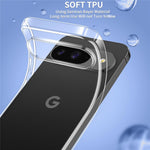 For Google Pixel 11 Case TPU Clear Phone Cover + 2PCS Tempered Glass Screen Film 2.5D Arc Edge